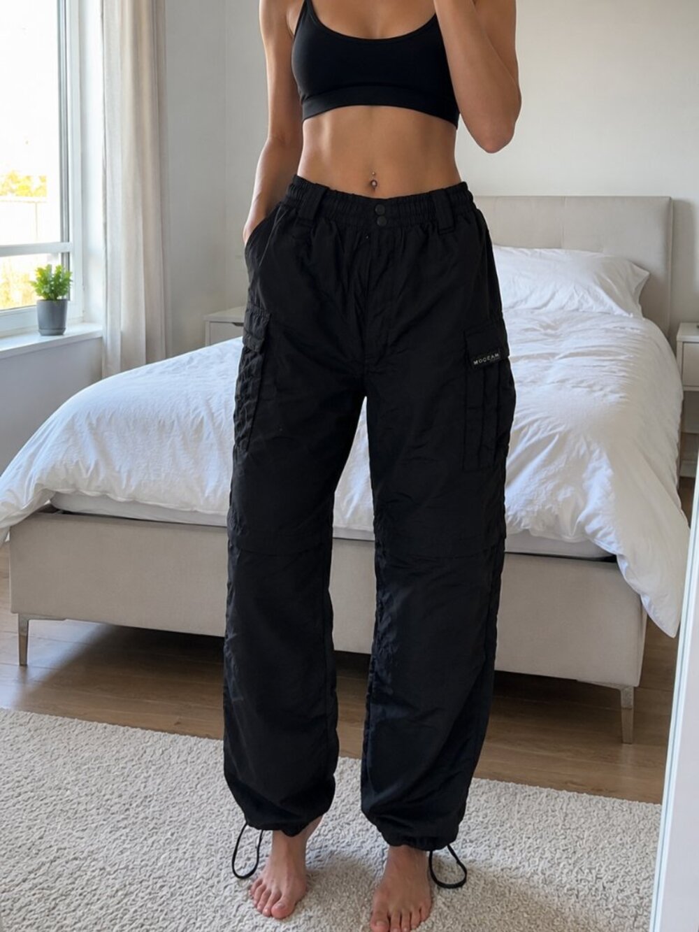 🖤 Mocean Tech Stretch Convertible Zip-Off Cargo Pants | Black | Size S